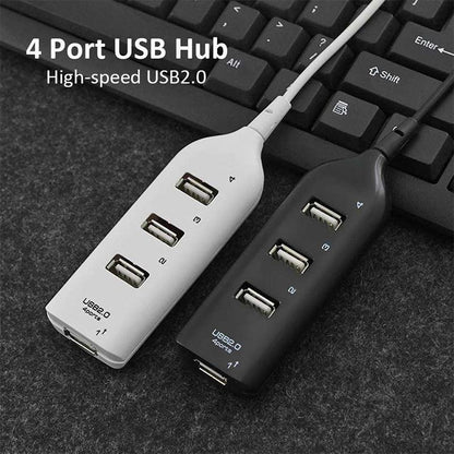 Multi Usb Hub 4 Port High Speed Slim Compact Expansion Smart Splitter Oz Au - White V528-USBHUB4PORT-WHITE-349112
