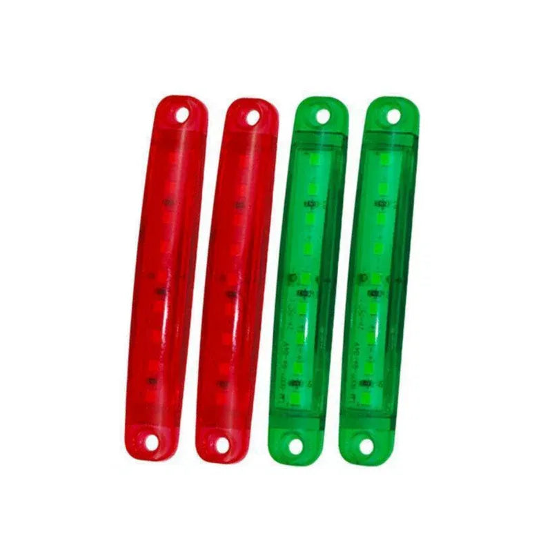 4PCS Marine LED Navigation Strip Lights Red and Green Waterproof 12-24V Compatible V528-UTILITYLED-4PCS-868614