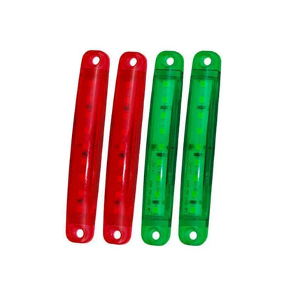 4PCS Marine LED Navigation Strip Lights Red and Green Waterproof 12-24V Compatible V528-UTILITYLED-4PCS-868614