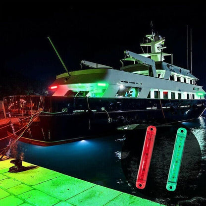 4PCS Marine LED Navigation Strip Lights Red and Green Waterproof 12-24V Compatible V528-UTILITYLED-4PCS-868614