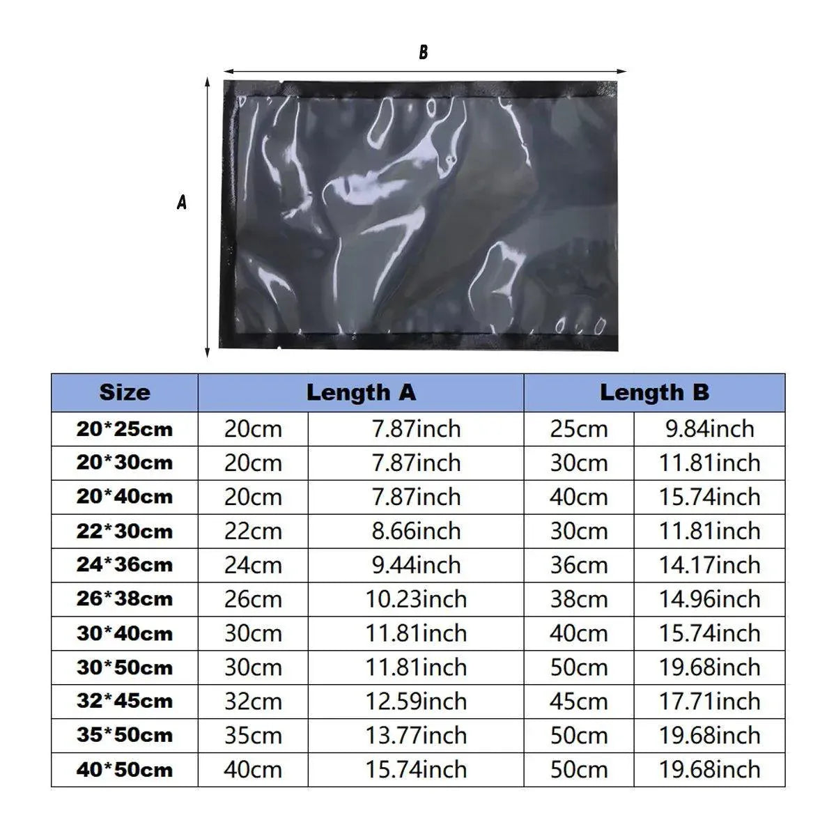 100pcs Transparent Vacuum Bags Air Compression Sealed Food Packaging - 10*15cm V528-VACUUM-BAG-100PCS-10-15-821550