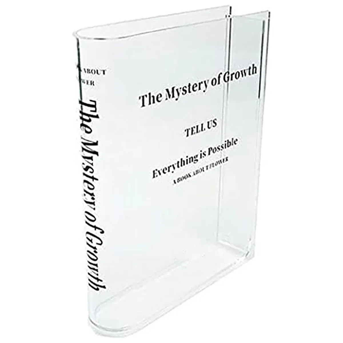 Transparent Book Vase Flower Holder Acrylic Decorative Table Display Stand V528-VASE-15-4-18CM-192730