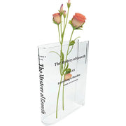 Transparent Book Vase Flower Holder Acrylic Decorative Table Display Stand V528-VASE-15-4-18CM-192730