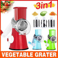 Kitchen Vegetable Fruit Slicer Cutter Shredder Food Manual Rotary Grater Chopper - Blue V528-VEGETABLEGRATER-BLUE-810277