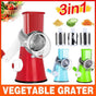 Kitchen Vegetable Fruit Slicer Cutter Shredder Food Manual Rotary Grater Chopper - Blue V528-VEGETABLEGRATER-BLUE-810277