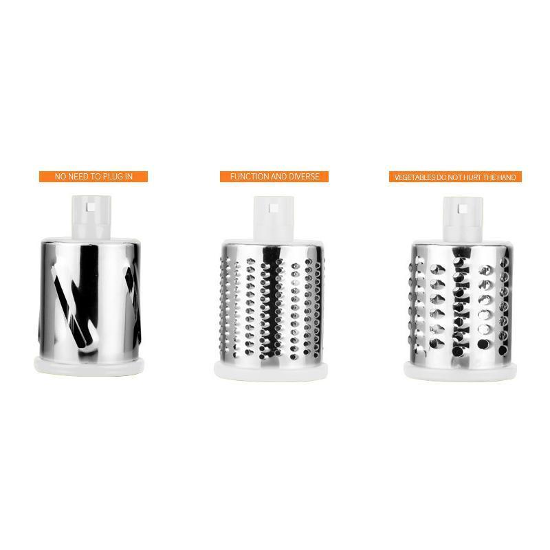 Kitchen Vegetable Fruit Slicer Cutter Shredder Food Manual Rotary Grater Chopper - Blue V528-VEGETABLEGRATER-BLUE-810277