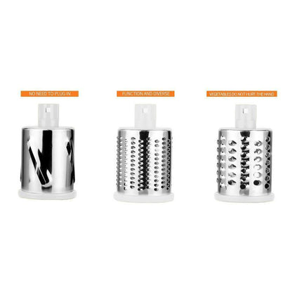 Kitchen Vegetable Fruit Slicer Cutter Shredder Food Manual Rotary Grater Chopper - Blue V528-VEGETABLEGRATER-BLUE-810277