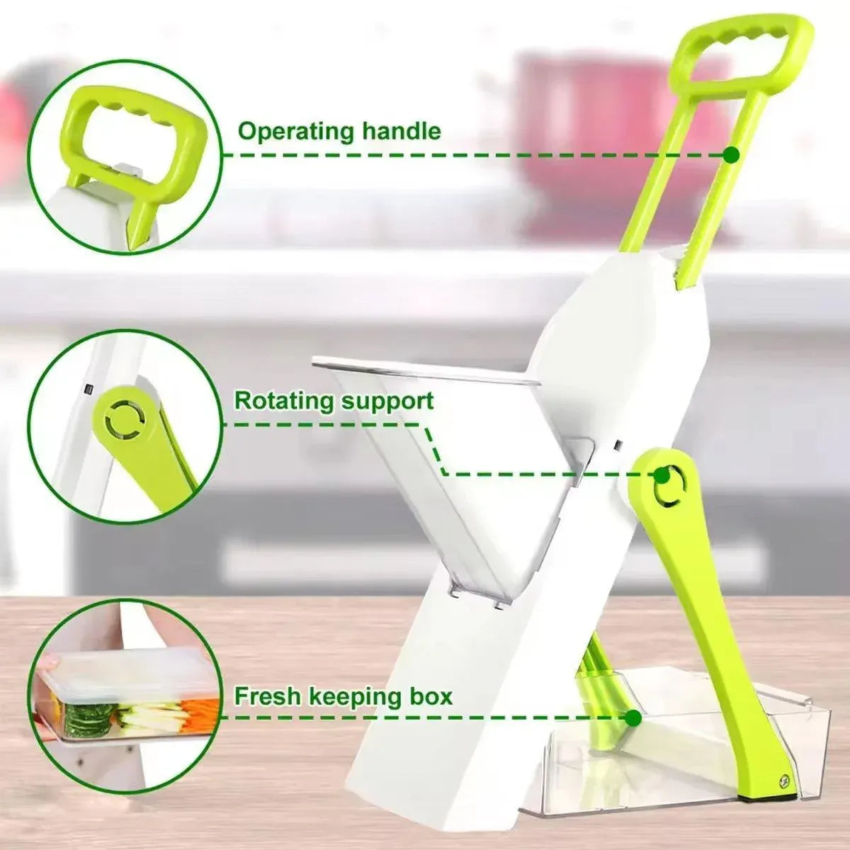 4 in 1 Multifunctional Vegetable Slicer Kitchen Food Chopper Cutting Tool V528-VEGGIE-SLICE-4IN1-118040