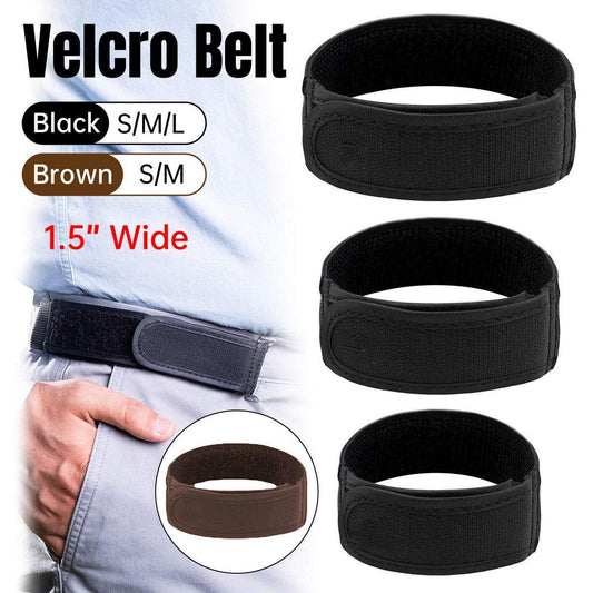 Adjustable Elastic Nylon Belt No Buckle Velcro Leisure Convenient Waistband - Black-S V528-VELCRO-BELT-BLACK-S-735370