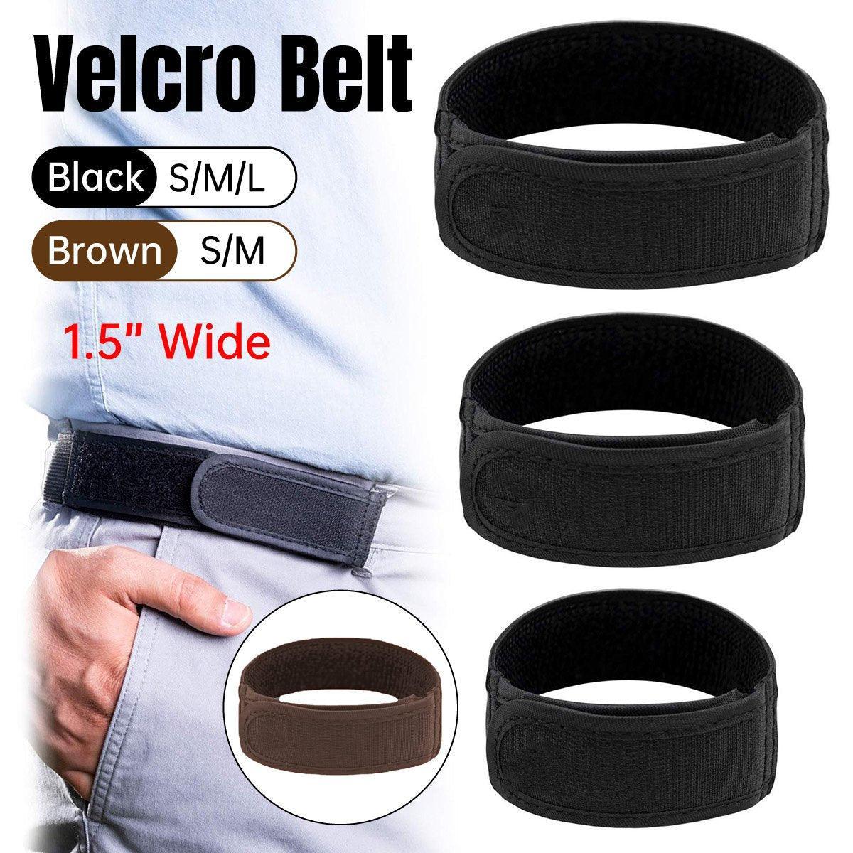 Adjustable Elastic Nylon Belt No Buckle Velcro Leisure Convenient Waistband - Brown-S V528-VELCRO-BELT-BROWN-S-628733