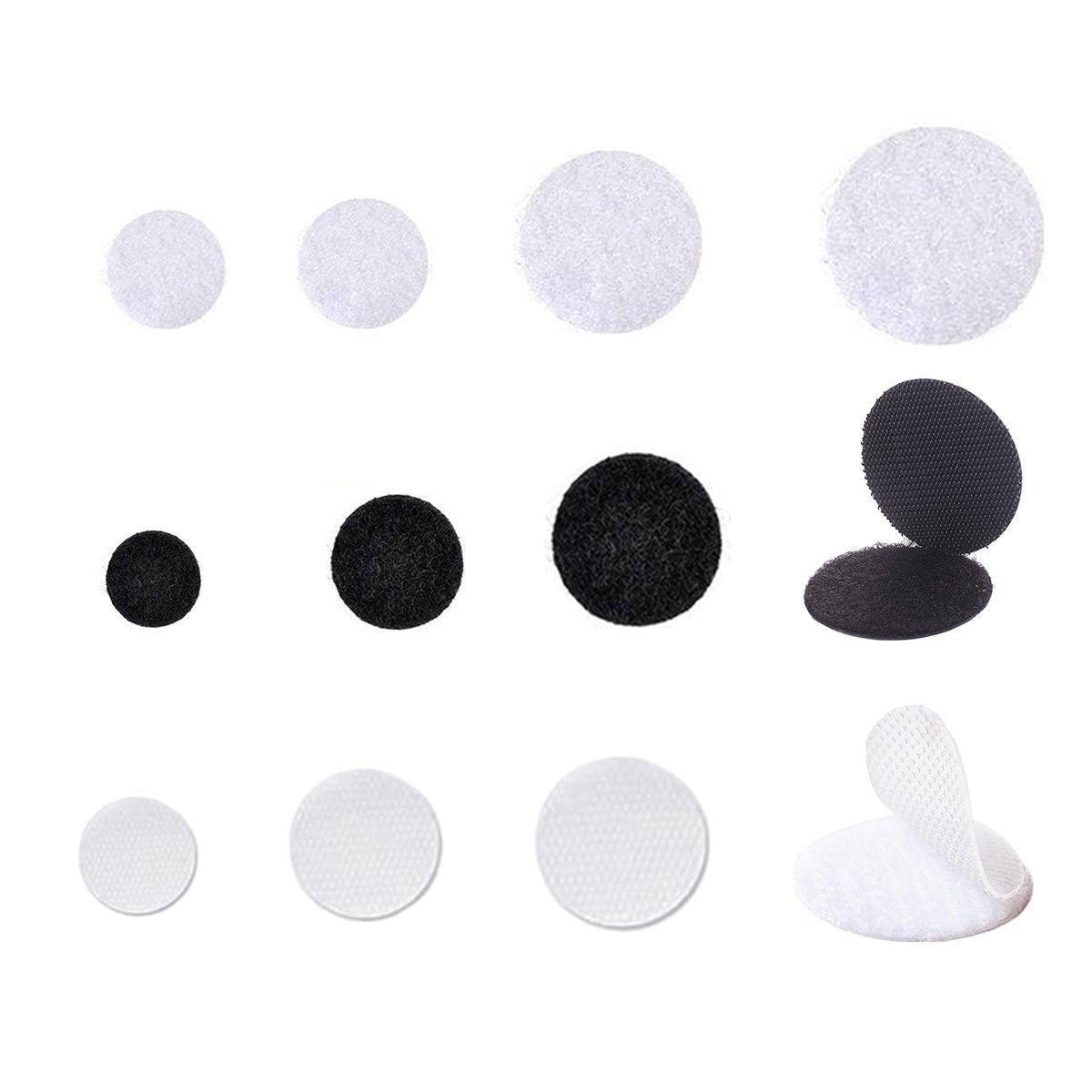 Strong Sticky Round Self Adhesive Dots DIY Bond Tape No Mark Fasteners - Black 20Pairs - 20mm V528-VELCRO-BLACK-20PAIRS-20MM-682529