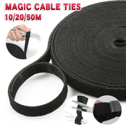 10/20/50M Hook&Loop Heavy Duty Strap Reusable Cable Ties Grip TV Tidy Organizer - 10M-20mm V528-VELCRO-CABLE-TIE-20-10M-610276