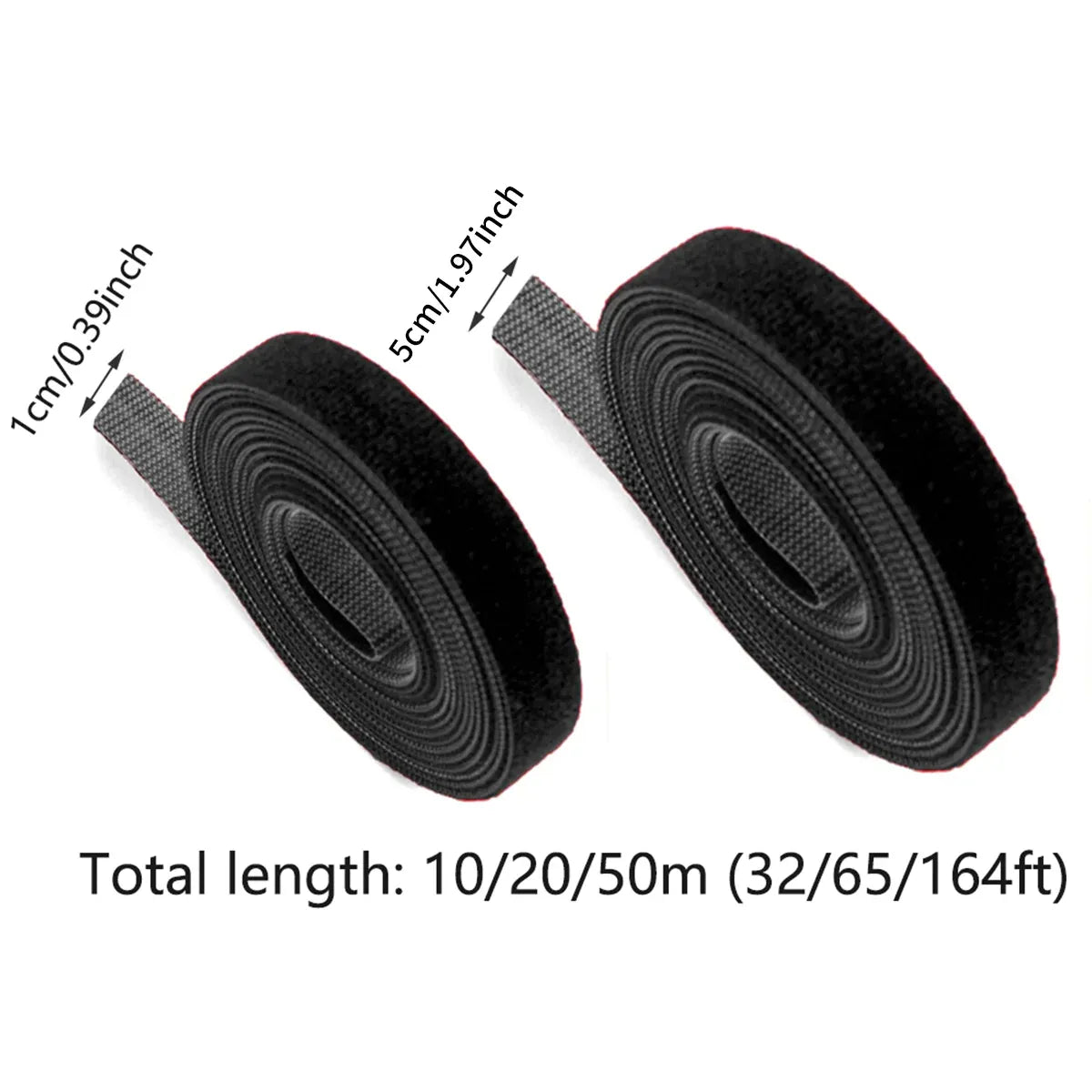 10/20/50M Hook&Loop Heavy Duty Strap Reusable Cable Ties Grip TV Tidy Organizer - 10M-20mm V528-VELCRO-CABLE-TIE-20-10M-610276