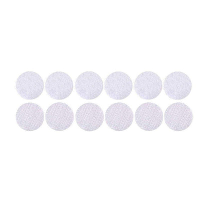 Strong Sticky Round Self Adhesive Dots DIY Bond Tape No Mark Fasteners - White 9 Pairs - 30mm V528-VELCRO-WHITE-9PAIRS-30MM-780878