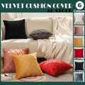 Velvet Cushion Cover Pleated Checked Plaid Plush Decorative Lounge Cushion Cover - Pink V528-VELVETCUSHIONCOVER-PINK-375392