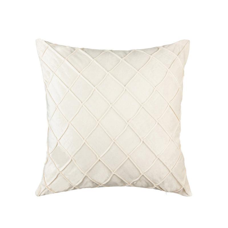 Velvet Cushion Cover Pleated Checked Plaid Plush Decorative Lounge Cushion Cover - Pink V528-VELVETCUSHIONCOVER-PINK-375392