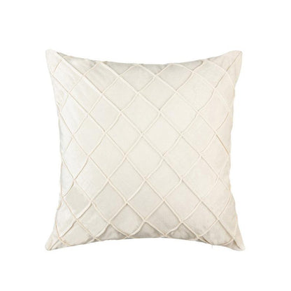 Velvet Cushion Cover Pleated Checked Plaid Plush Decorative Lounge Cushion Cover - Pink V528-VELVETCUSHIONCOVER-PINK-375392