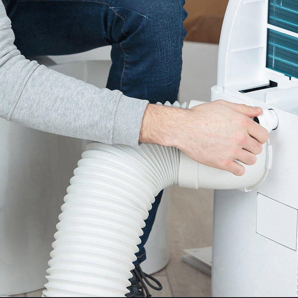 Portable Air Conditioner Exhaust Hose 13/15cm Extendable Vent Pipe PP Steel Wire - 2m x 15cm