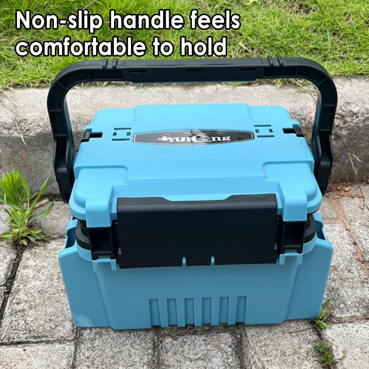 Multifunctional Fishing Tackle Box Portable Gear Storage Case Organizer Tool Box - Blue V528-VERSATILE-FISHING-BOX-BU-668942