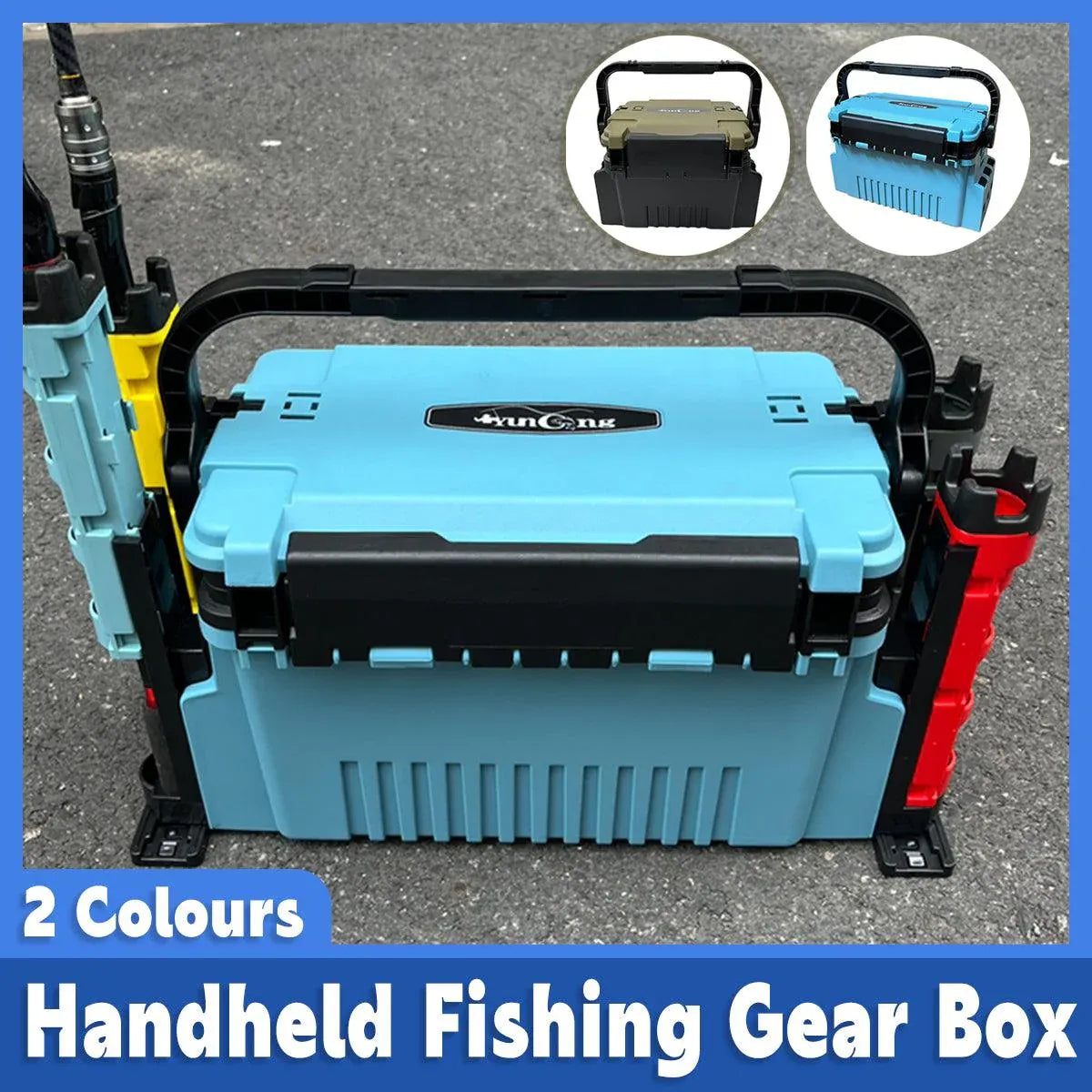 Multifunctional Fishing Tackle Box Portable Gear Storage Case Organizer Tool Box - Green V528-VERSATILE-FISHING-BOX-GN-266068