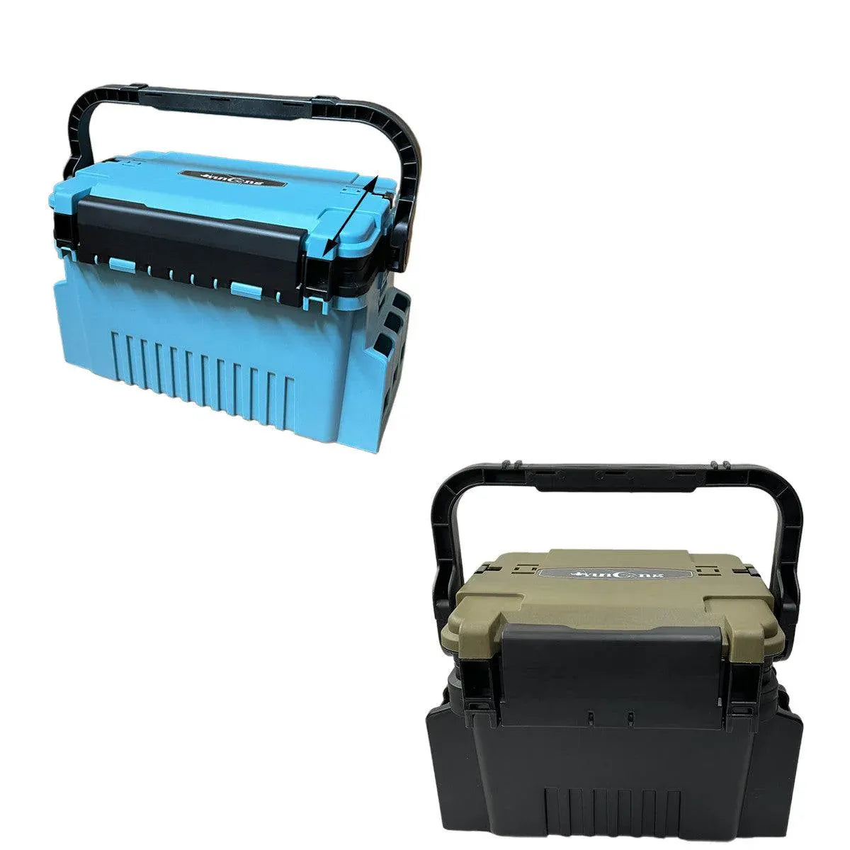 Multifunctional Fishing Tackle Box Portable Gear Storage Case Organizer Tool Box - Green V528-VERSATILE-FISHING-BOX-GN-266068