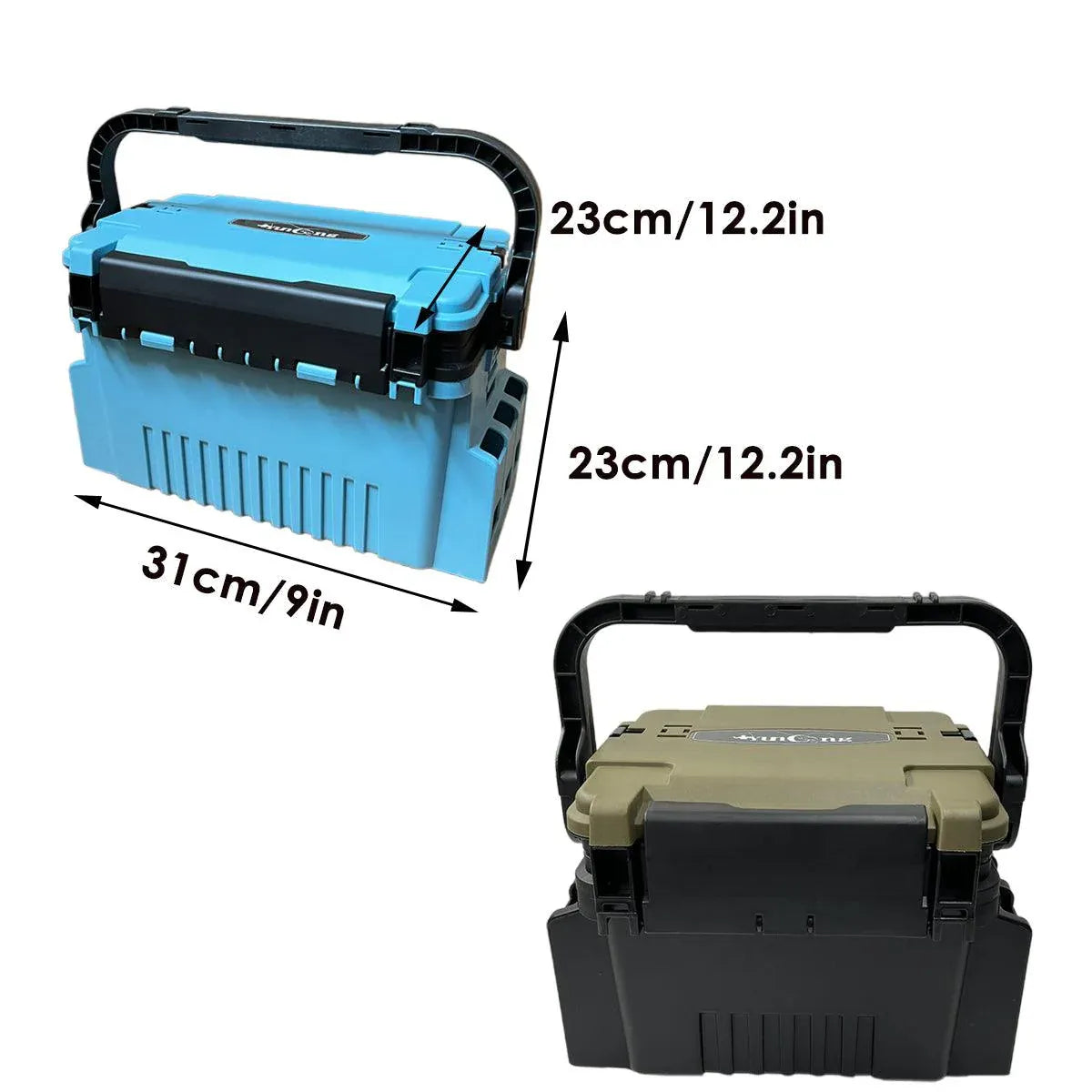 Multifunctional Fishing Tackle Box Portable Gear Storage Case Organizer Tool Box - Green V528-VERSATILE-FISHING-BOX-GN-266068