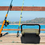 Multifunctional Fishing Tackle Box Portable Gear Storage Case Organizer Tool Box - Green V528-VERSATILE-FISHING-BOX-GN-266068