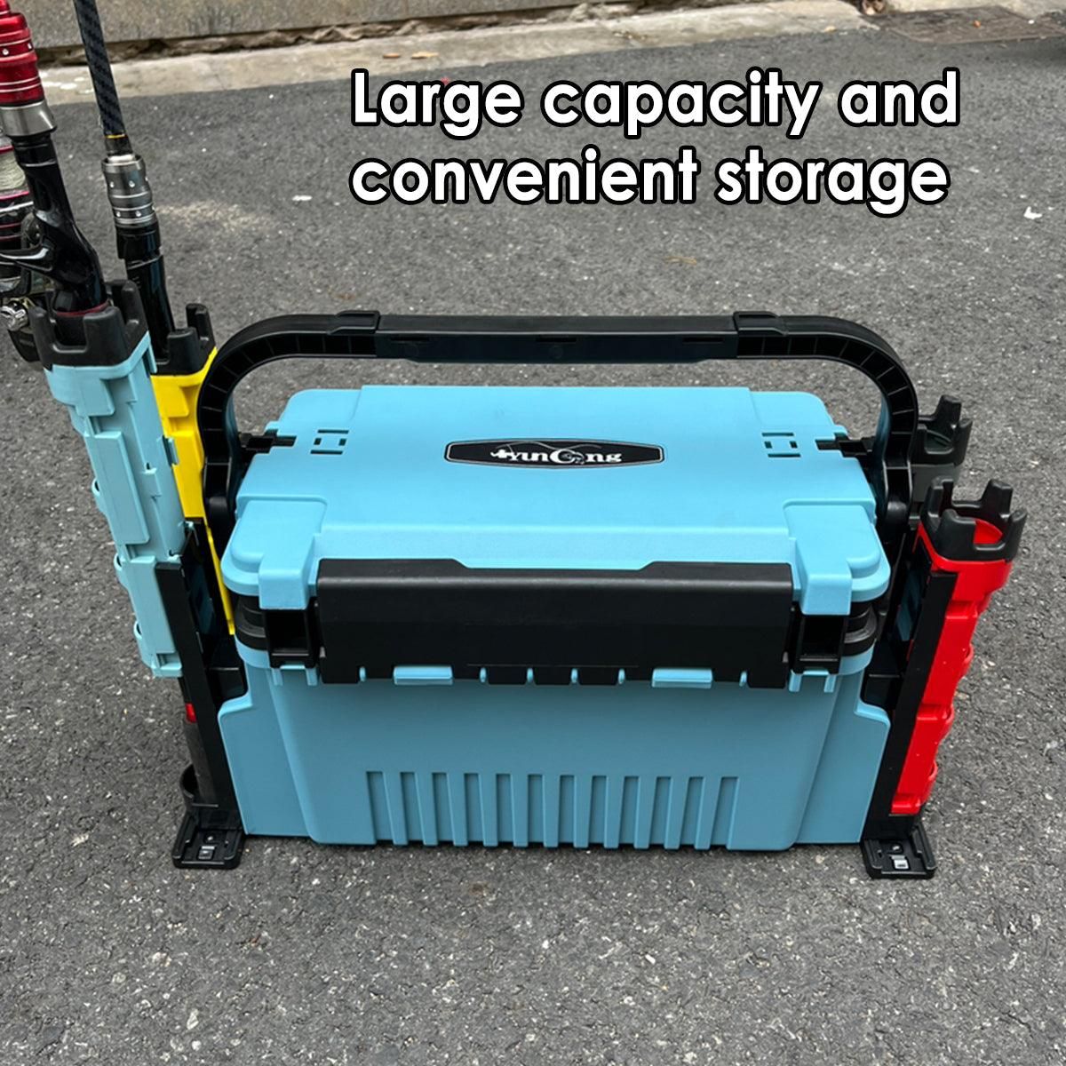 Multifunctional Fishing Tackle Box Portable Gear Storage Case Organizer Tool Box - Green V528-VERSATILE-FISHING-BOX-GN-266068