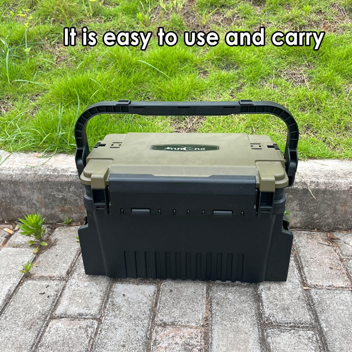 Multifunctional Fishing Tackle Box Portable Gear Storage Case Organizer Tool Box - Green V528-VERSATILE-FISHING-BOX-GN-266068