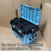 Multifunctional Fishing Tackle Box Portable Gear Storage Case Organizer Tool Box - Green V528-VERSATILE-FISHING-BOX-GN-266068