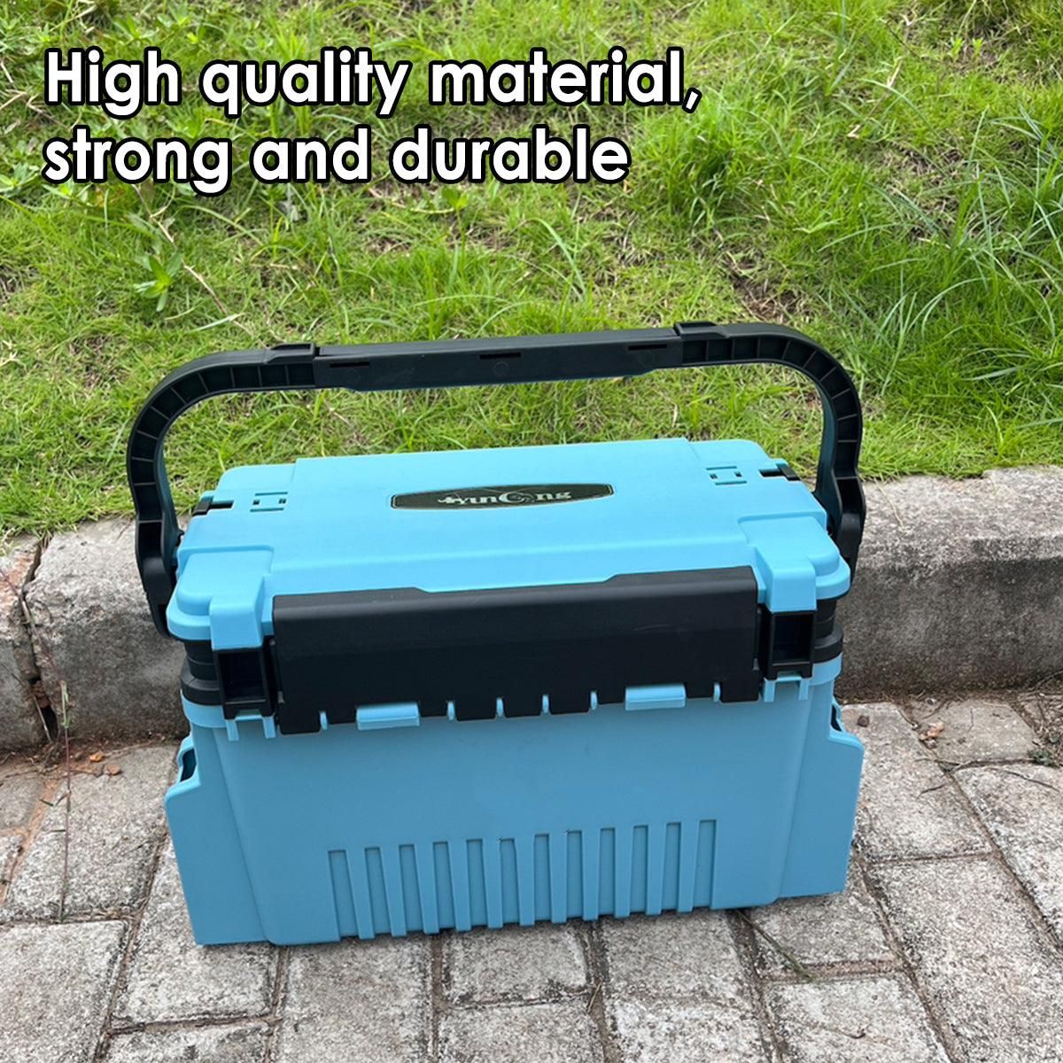 Multifunctional Fishing Tackle Box Portable Gear Storage Case Organizer Tool Box - Green V528-VERSATILE-FISHING-BOX-GN-266068