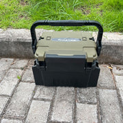 Multifunctional Fishing Tackle Box Portable Gear Storage Case Organizer Tool Box - Green V528-VERSATILE-FISHING-BOX-GN-266068