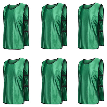 6X Sports Training Bibs Soccer Vests Group Team Bibs Basketball Cricket Football - Pink-L V528-VEST-L-PINK-754900