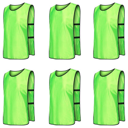 6X Sports Training Bibs Soccer Vests Group Team Bibs Basketball Cricket Football - Pink-L V528-VEST-L-PINK-754900