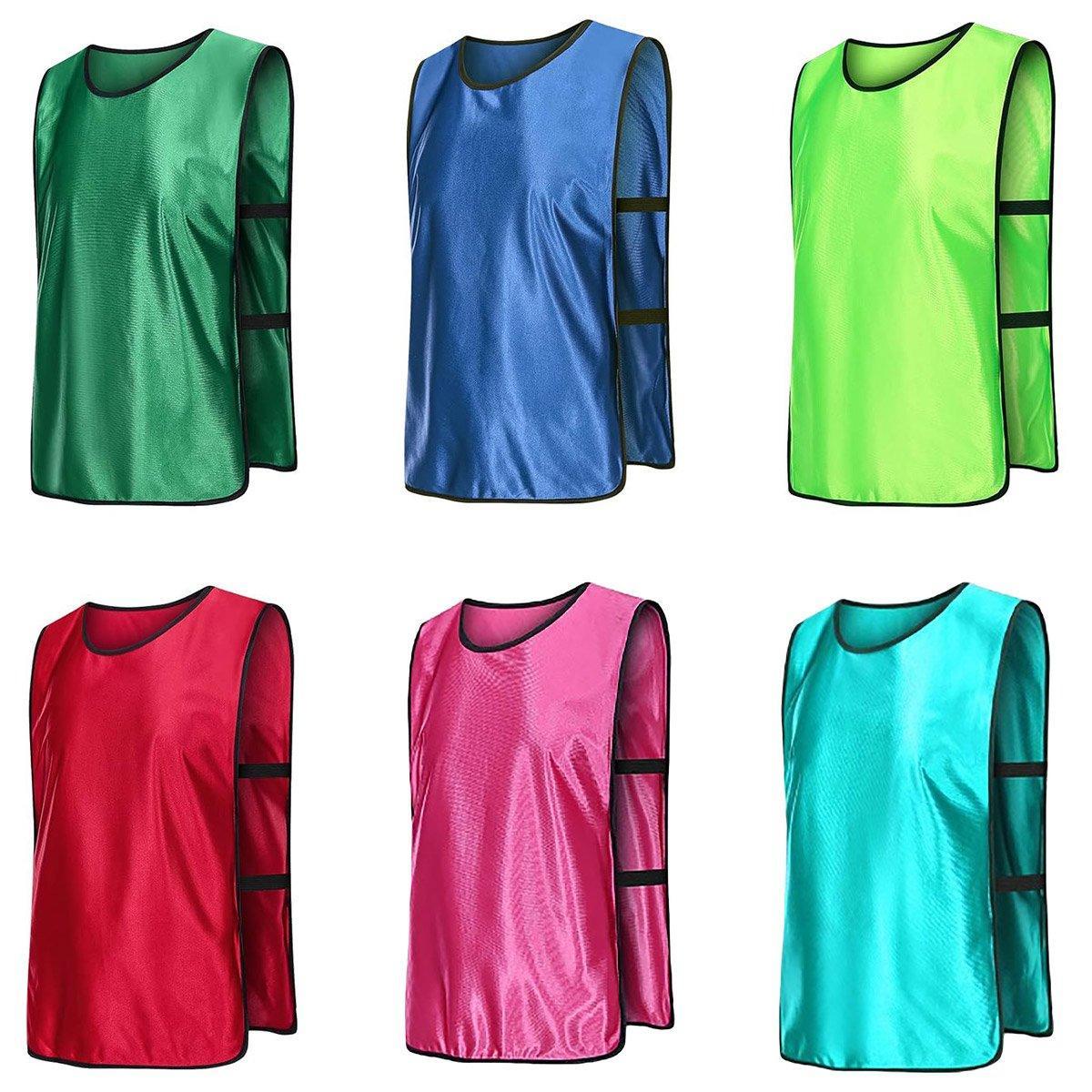 6X Sports Training Bibs Soccer Vests Group Team Bibs Basketball Cricket Football - GrassGreen-M V528-VEST-M-GRASS-GREEN-328862