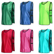 6X Sports Training Bibs Soccer Vests Group Team Bibs Basketball Cricket Football - Red-M V528-VEST-M-RED-342284