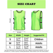 6X Sports Training Bibs Soccer Vests Group Team Bibs Basketball Cricket Football - Red-M V528-VEST-M-RED-342284