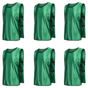 6X Sports Training Bibs Soccer Vests Group Team Bibs Basketball Cricket Football - Red-M V528-VEST-M-RED-342284