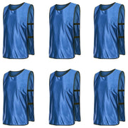 6X Sports Training Bibs Soccer Vests Group Team Bibs Basketball Cricket Football - Red-M V528-VEST-M-RED-342284