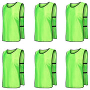 6X Sports Training Bibs Soccer Vests Group Team Bibs Basketball Cricket Football - Red-M V528-VEST-M-RED-342284