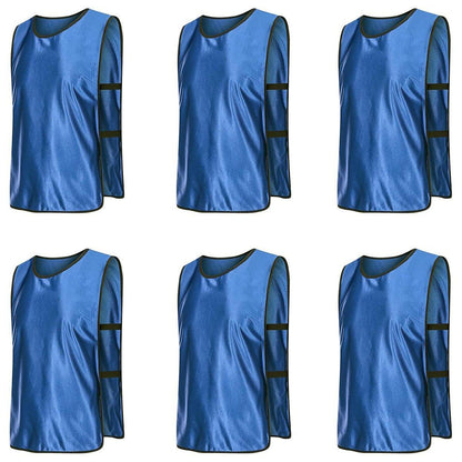 6X Sports Training Bibs Soccer Vests Group Team Bibs Basketball Cricket Football - Red-S V528-VEST-S-RED-510438