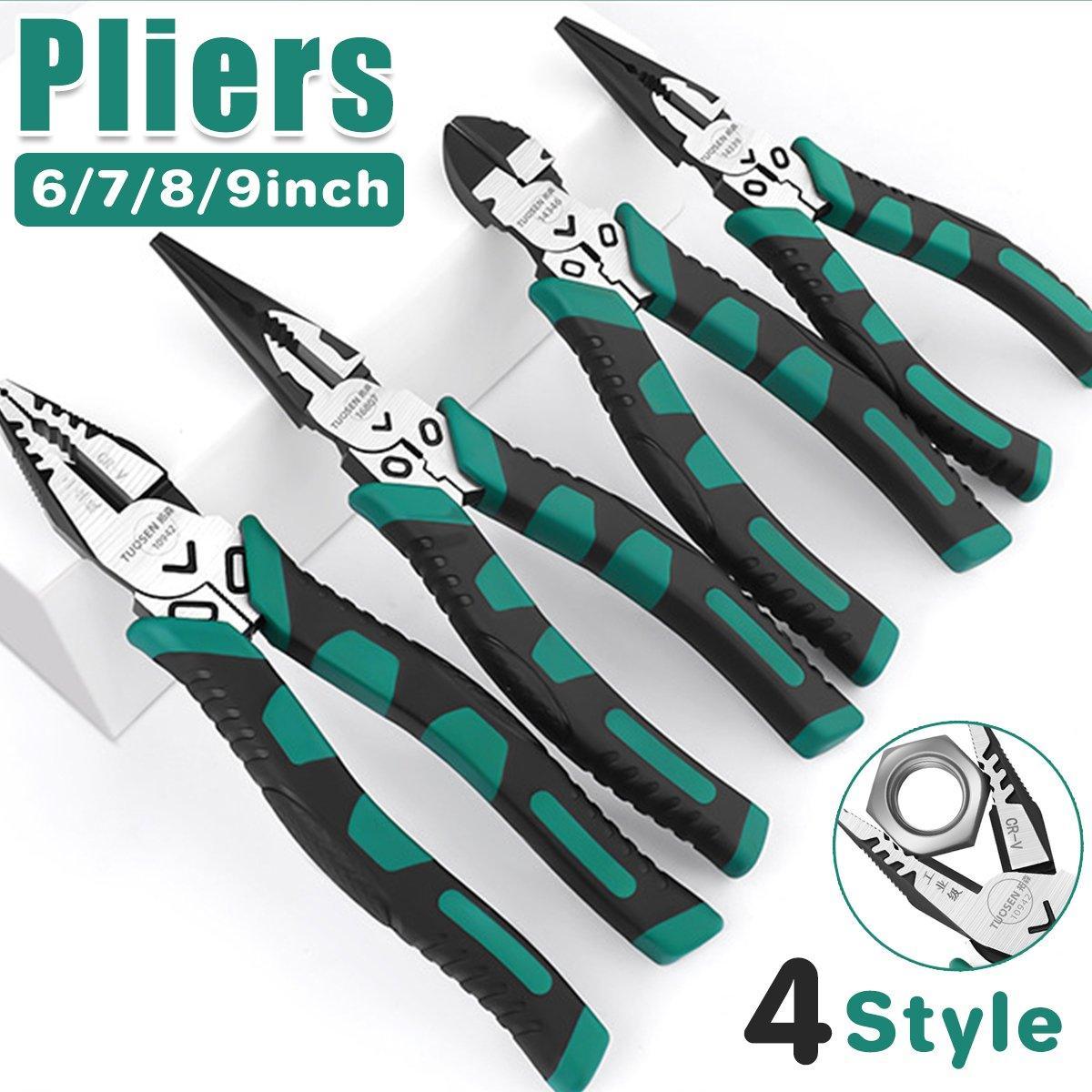Labor-Saving Multi-Functional Tiger Pliers Flat Needle-Nose Diagonal Wire Pliers - Wire cutters-7inch V528-VICE-16791-416520