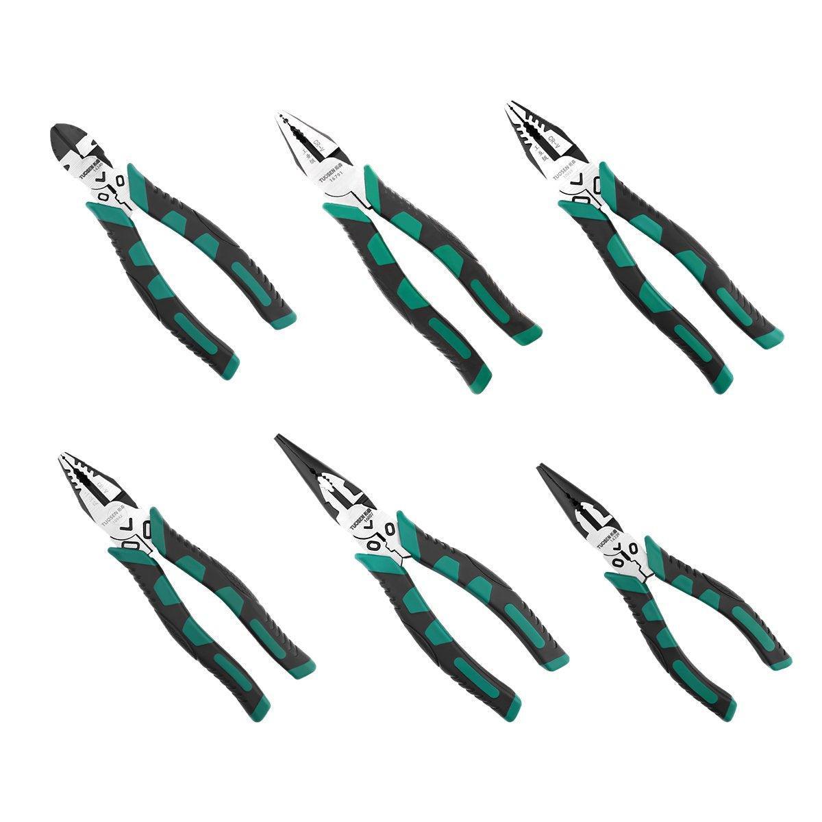 Labor-Saving Multi-Functional Tiger Pliers Flat Needle-Nose Diagonal Wire Pliers - Wire cutters-7inch V528-VICE-16791-416520