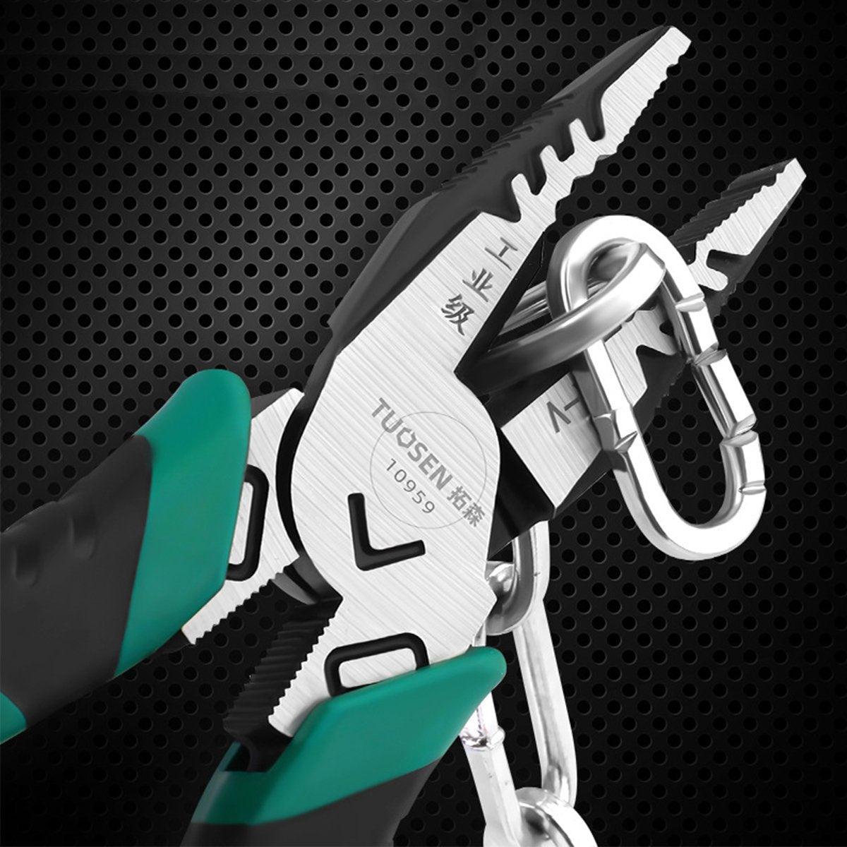Labor-Saving Multi-Functional Tiger Pliers Flat Needle-Nose Diagonal Wire Pliers - Wire cutters-7inch V528-VICE-16791-416520