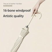 Large 16 Bone Automatic Umbrella Unisex Long Handle Dual Use Rain Sun Umbrella - Purple V528-W-UMBRELLA-PURPLE-844968