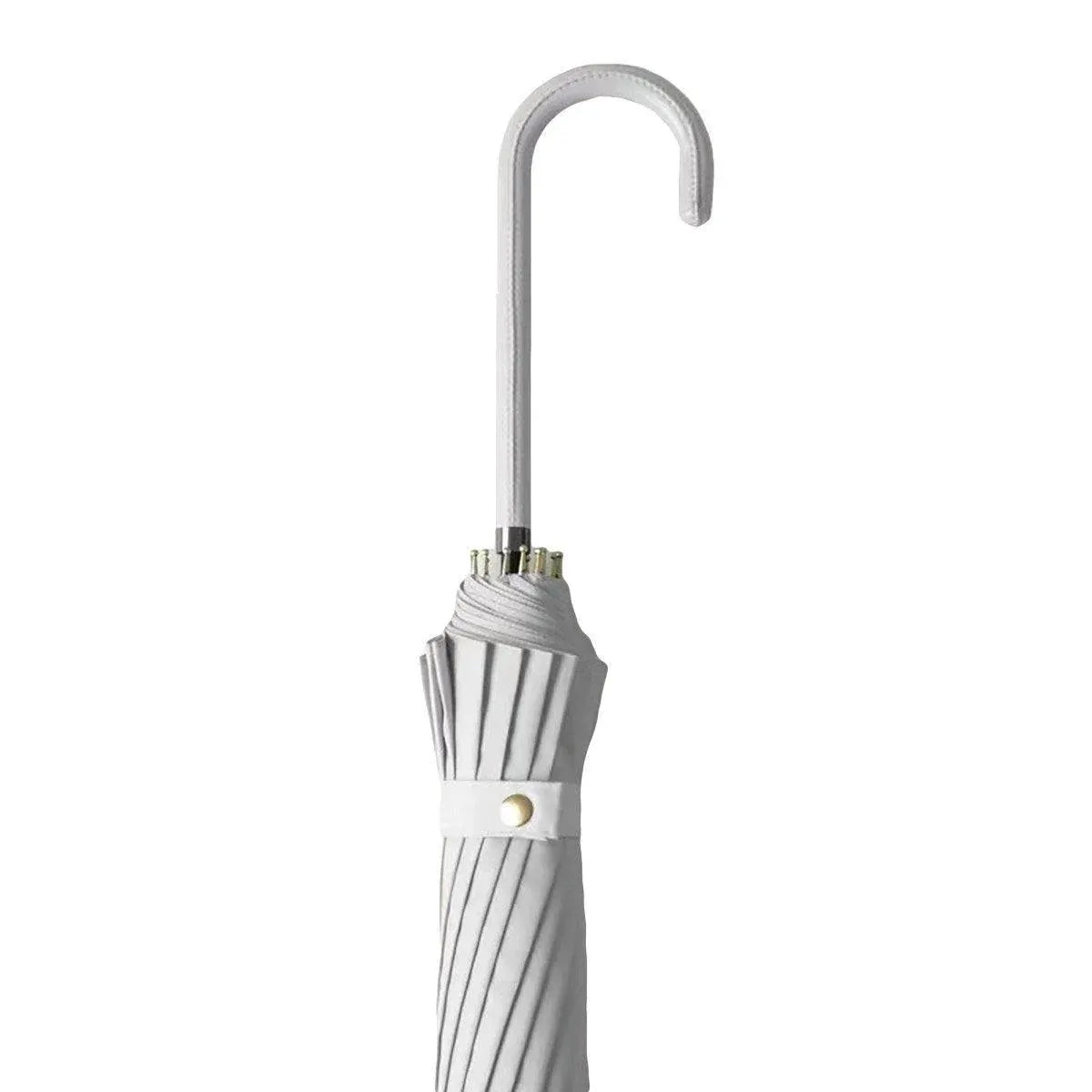 Large 16 Bone Automatic Umbrella Unisex Long Handle Dual Use Rain Sun Umbrella - White V528-W-UMBRELLA-WHITE-593194