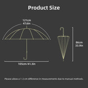 Large 16 Bone Automatic Umbrella Unisex Long Handle Dual Use Rain Sun Umbrella - White V528-W-UMBRELLA-WHITE-593194
