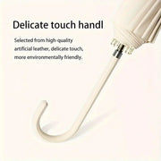 Large 16 Bone Automatic Umbrella Unisex Long Handle Dual Use Rain Sun Umbrella - White V528-W-UMBRELLA-WHITE-593194