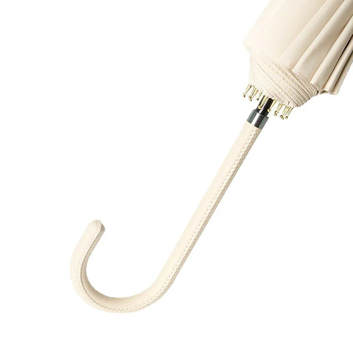 Large 16 Bone Automatic Umbrella Unisex Long Handle Dual Use Rain Sun Umbrella - White V528-W-UMBRELLA-WHITE-593194