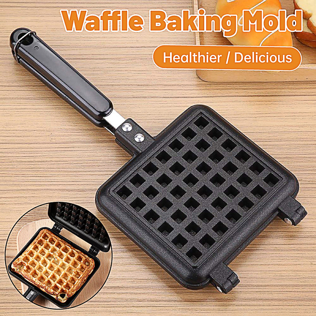 Waffle Pan Mould DIY Cake Baking Tool Lattice Muffin Mold Tray for Kitchen Oven V528-WAFFLE-IRON-999174